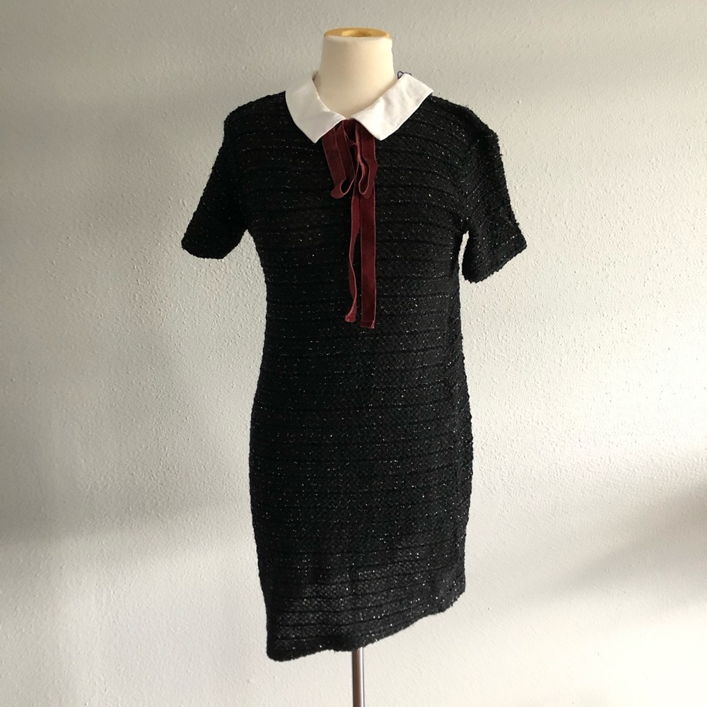 Black dress with ribbon